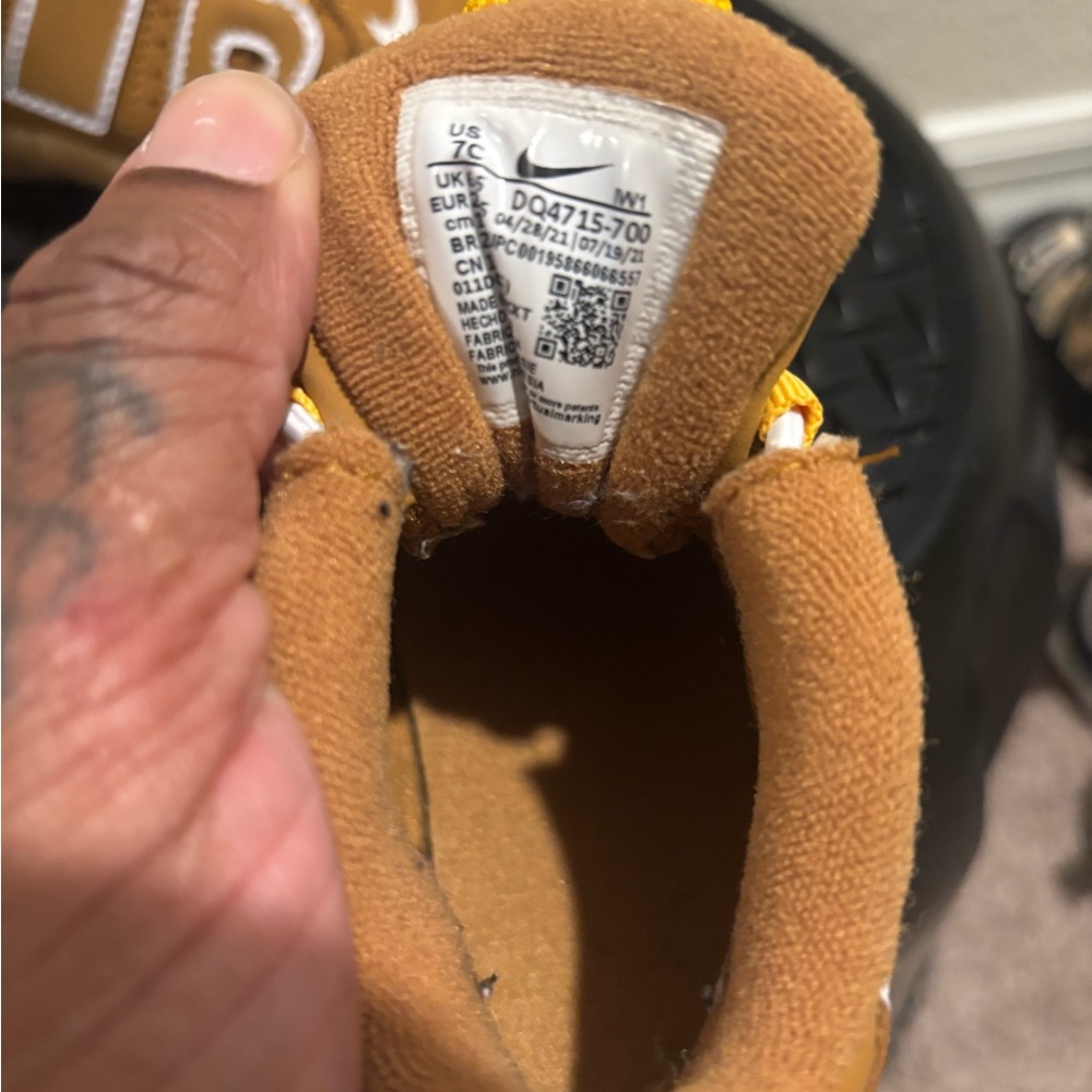 Nike Kids Tan and Yellow Sneakers - Picture 4 of 4